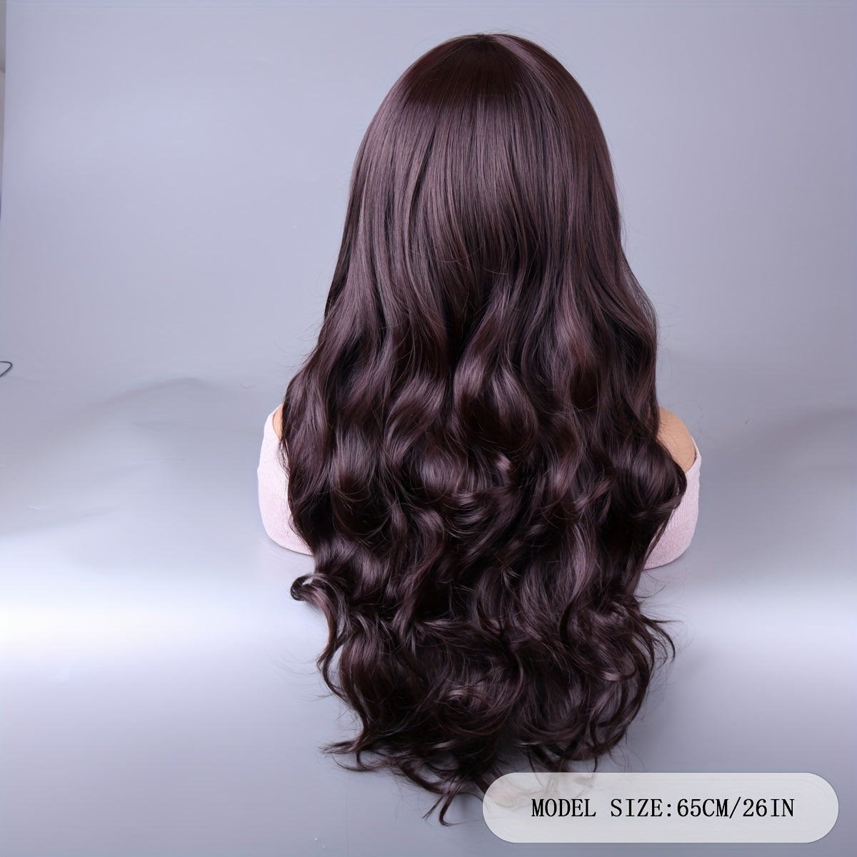 26-Inch Fluffy Wavy Hair with a Light Yellow Fringe, Suitable for Both Daily Commuting And Cosplay Styles Women Hair Care Supplies