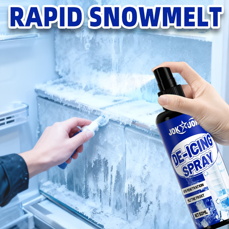 50ml + Shovel Set Refrigerator & Freezer De-Icer – Fast Ice Melting & Anti-Freeze Solution | Suitable for Home & RV Refrigeration Units Also for Vehicle Car Glass Windows