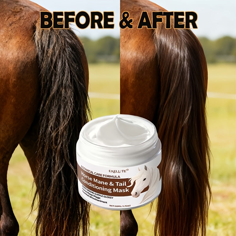 NEW Mane & Tail Conditioning Balm - Professional Horse Grooming Cream with Natural Oils & Vitamin E, Non-Greasy Formula for Instant Mane Softening, Shine & Long-Lasting Care - Show Horse Care for Equestrian Competitions & dai