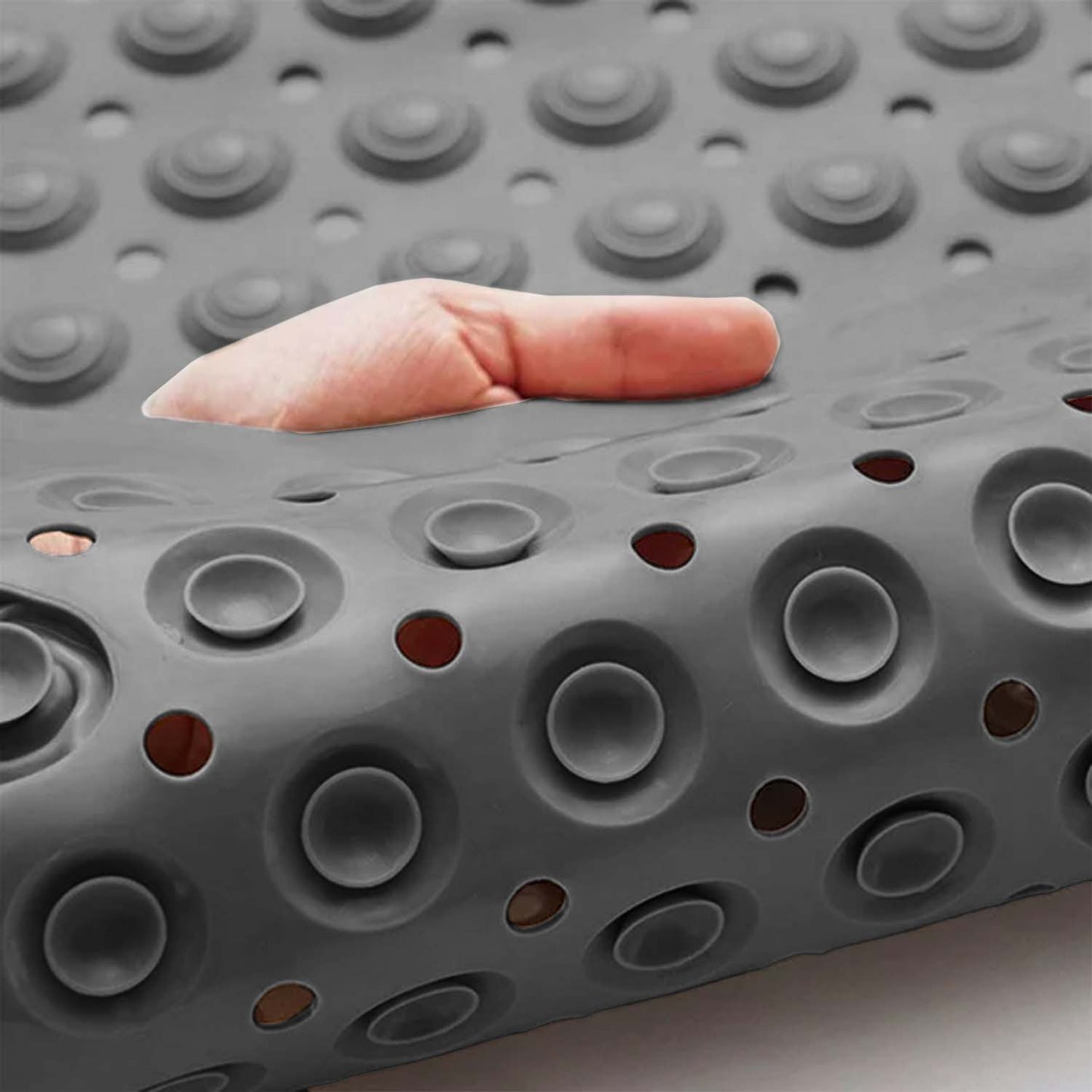 Extra Large Non-Slip Bath Mat - Bathtub Mat with Drain Holes, Suction Cups Shower Mat - Machine Washable Mat For Bathroom, Bathroom Accessories Easy Clean
