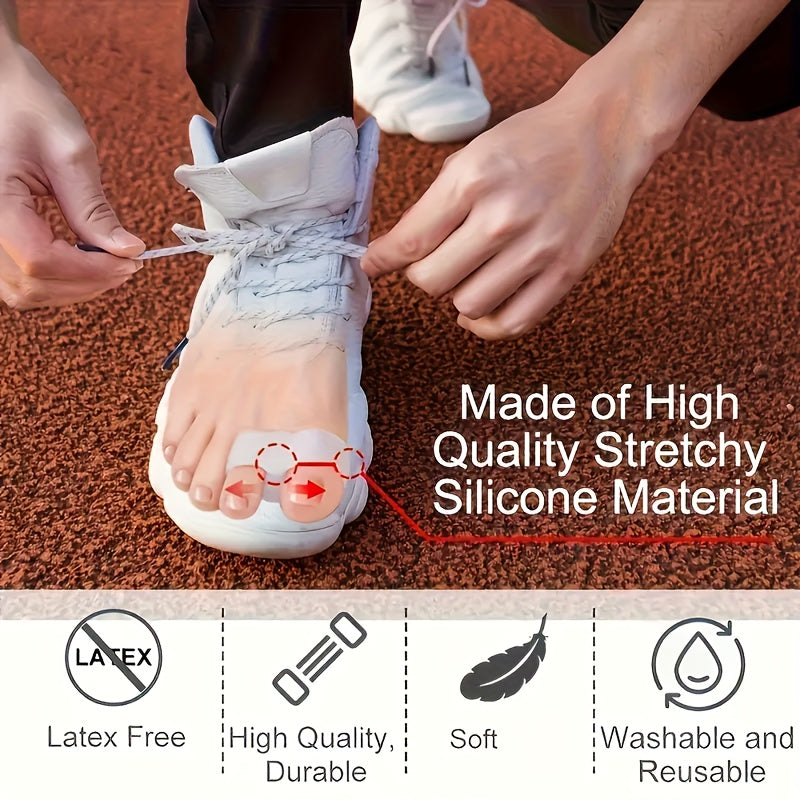 8 PCS Set Gel Toe Separators - Essential Care Items for Feet And Hands for Both Genders - Soft And Comfortable Big Toe Cushions with 2 Rings, Odorless, Ideal for Everyday Wear