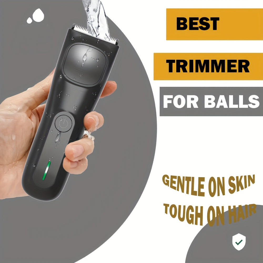 Men's And Women's Groin And Body Hair Trimmer, Electric Ball Trimmer, Public Grooming Tool, Comes with 2 Guard Attachments, Ceramic Blade Head, Wet And Dry Shaver, - USB Rechargeable Electric Razor, Hair Clipper, Hair Scissor