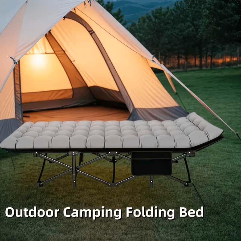 Adult Folding Bed, Office, Outdoor Camping, Courtyard Garden Portable Single Bed + Cushion, Lounge Chair, Space-Saving Design, Suitable for Camping, Travel, Rooms and Offices Furniture Supplies