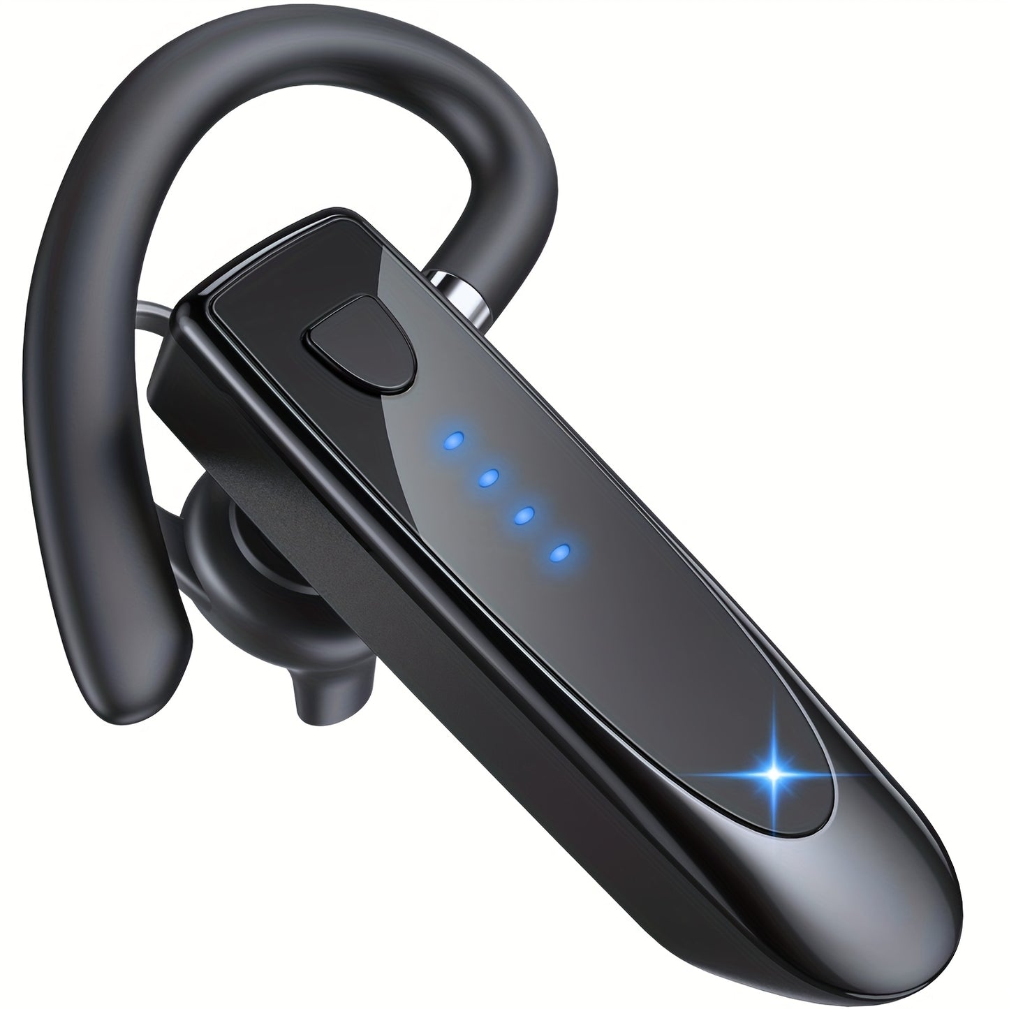 29Hr Music Playback Headphone with 180Hr Standby Time, Built-in Mic & Dual Device Connectivity, Lightweight In-Ear Design for Office, Trucker, Driver - USB Rechargeable