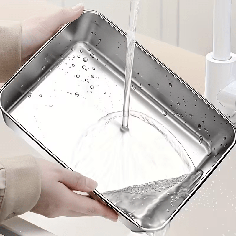 3 PCS Set Stainless Steel Food Storage Containers Leak-Proof, Stackable, Space-Saving - Heavy-Duty Stainless Steel Construction, Airtight Lid For Freshness - Ideal For Meal Prep, Fruits, Meats, Veggies, Leftovers, Fridge, Fre