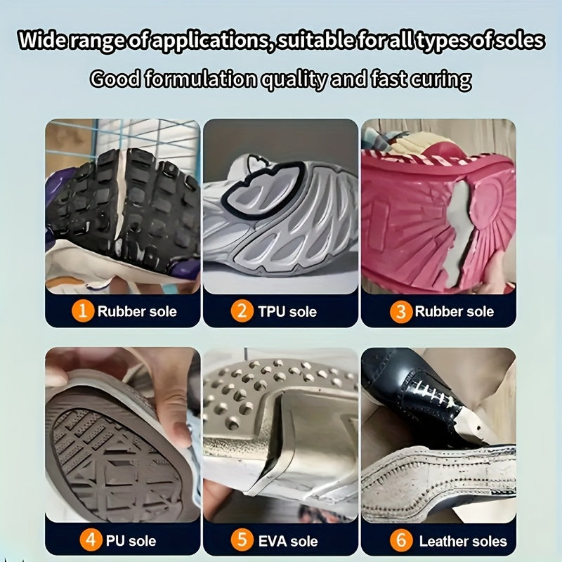 NEW Arrivals Heavy-Duty Shoe Repair Glue - No-Mess Application, Instant Strong Adhesion for Athletic, Sneakers, Boots - Long-Lasting Fix for cracks, holes, worn-out soles - Quick Step Temporary Solution for Runners, Gym, Trav