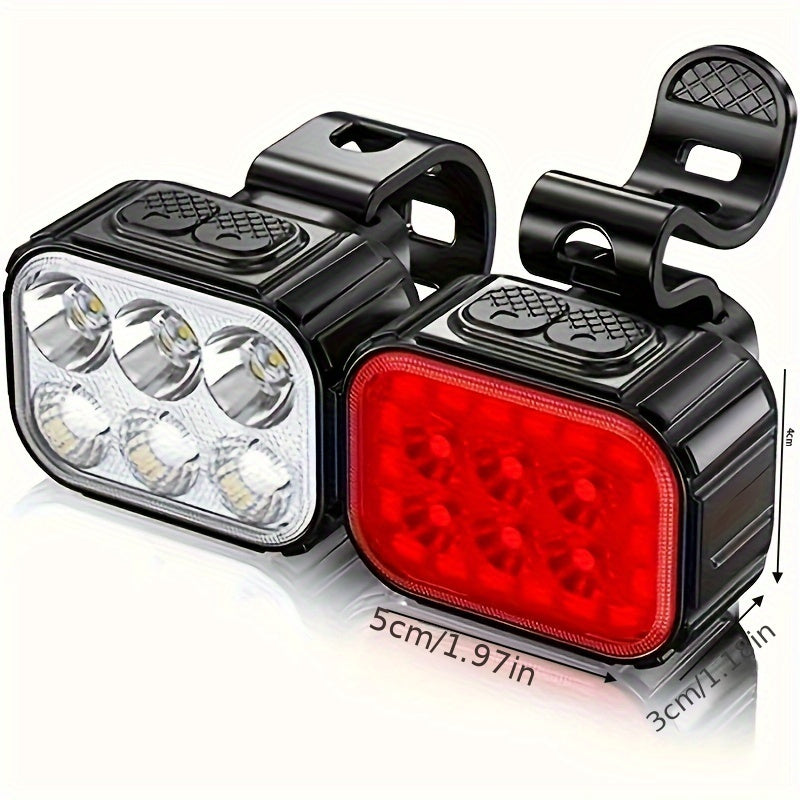 1 Set Rechargeable LED Bike Light System with Dynamic Headlight & Taillight,, -C Fast,, Handlebar Mount, Long-Range for Road, Mountain, Commuter - Compatible with Smartphones/-C Devices (No /Electronics Required)