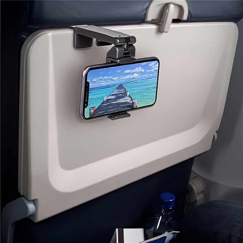NEW 2 PCS Set Airplane Phone Holder - 360° Rotating Durable Travel Mount, Car and Desktop Stand, Hands-Free Viewing, Ideal for Aviation Enthusiasts and Travel Accessories, In-Flight Entertainment, Sturdy Design