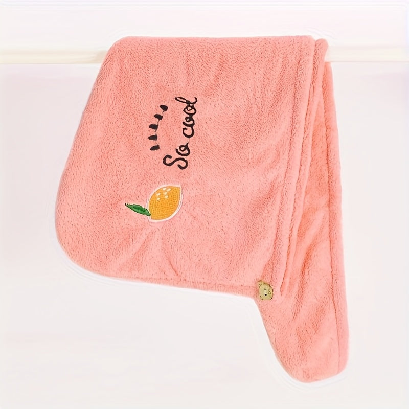 Magic Microfiber Hair Drying Towel - Quick-Dry Super Absorbent Shower Cap & Turban, Soft Polyester Bath Hat with Button Closure, Multi-Color Options Women Hair Care Accessories