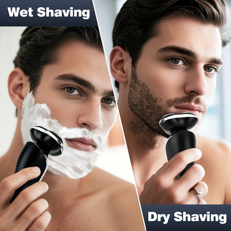 NEW Men's Electric Shaver, Wet & Dry Rechargeable Shaver with Magnetic Blades, USB Charging, Hair Trimmer, Grooming Kit - Men Grooming Tools  Ideal Father's Day Gift for Dad, Husband, or Male Friends