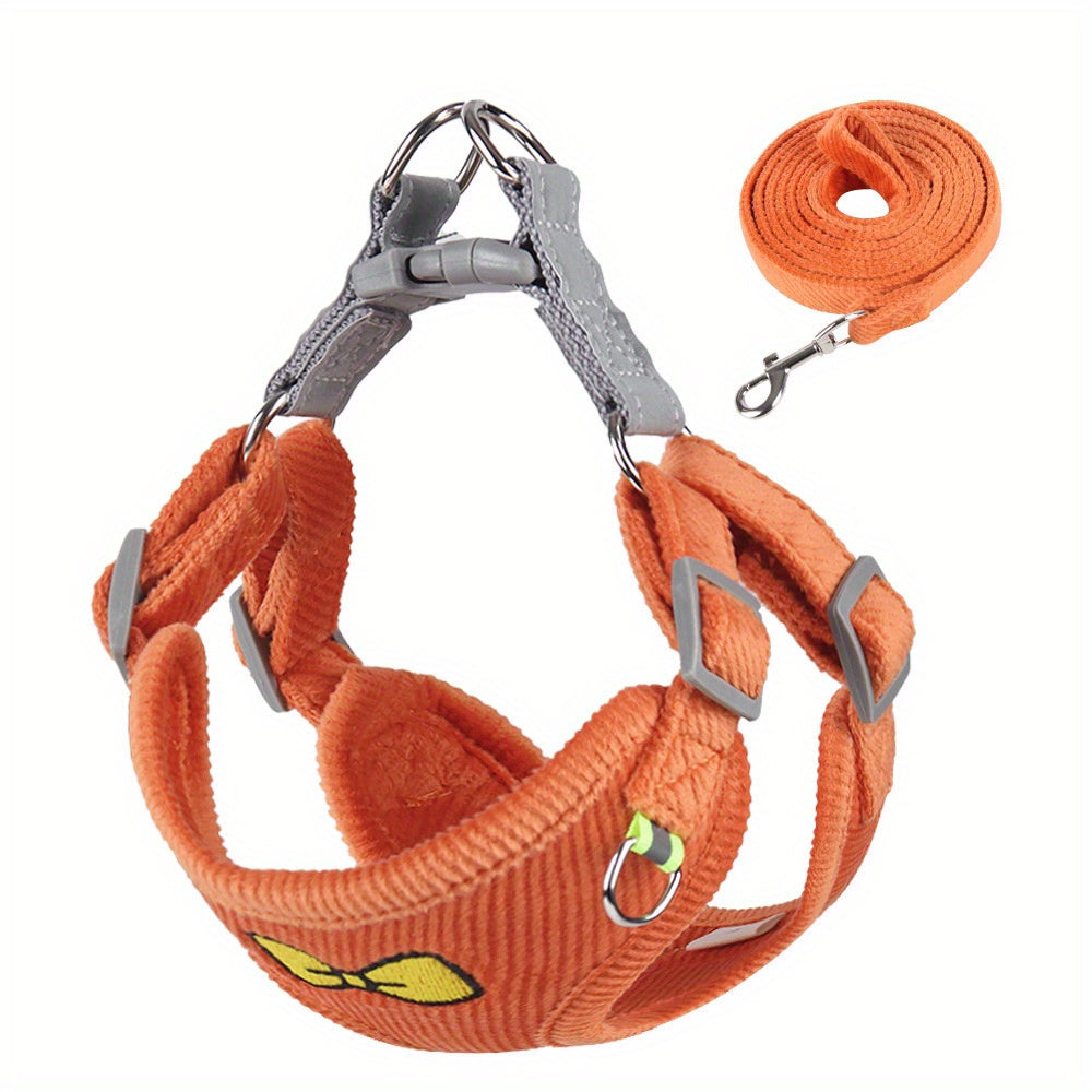 Anti-Breakaway Dog & Cat Harness Vest with Leash - Quick-Dry Breathable Adjustable Pet Vest, Comfortable All-Season Use, Easy Clean Design for Small Pets, Leash Included | Adjustable Pet Harness | Quickdry Material