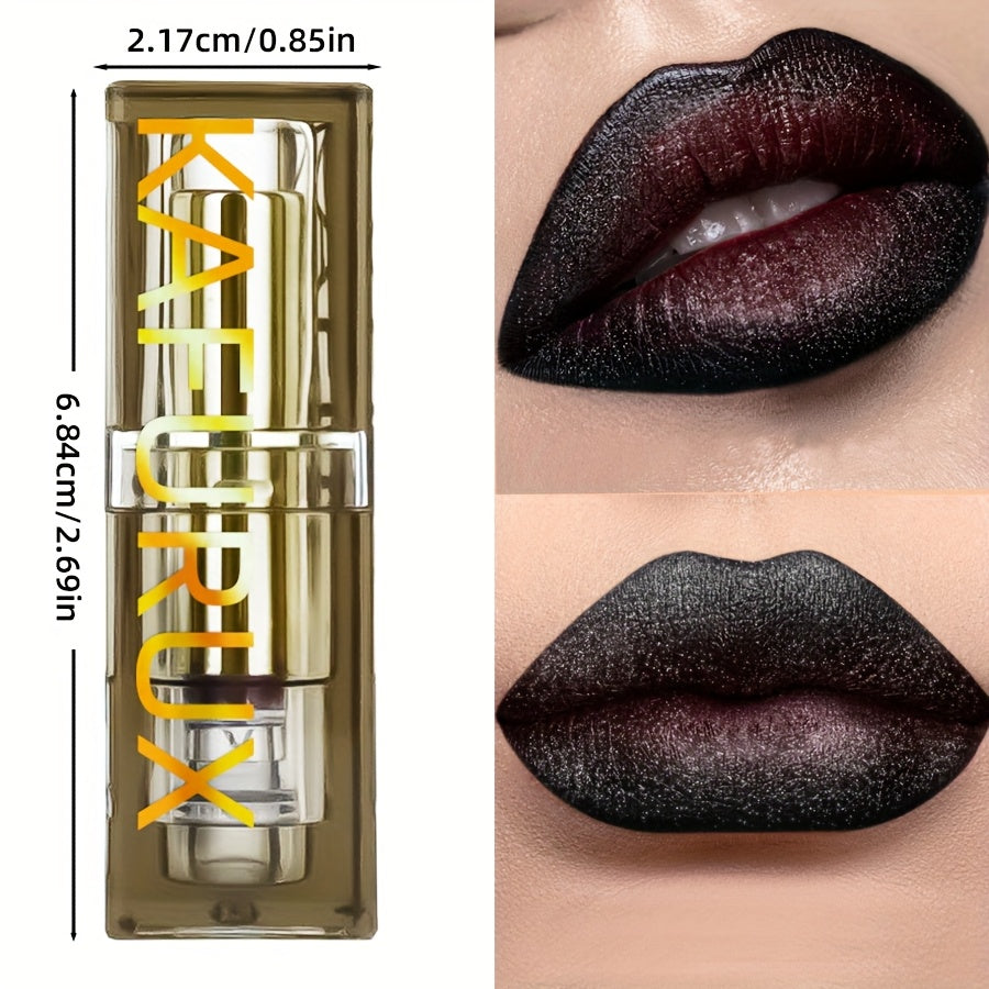 Red & Black Two-Tone Lipstick - Waterproof, Sweatproof, High Pigment, Long-Lasting Makeup for All Skin Types, Shiny Finish, Beauty Lipstick| Bold Lipstick| Sleek Lipstick