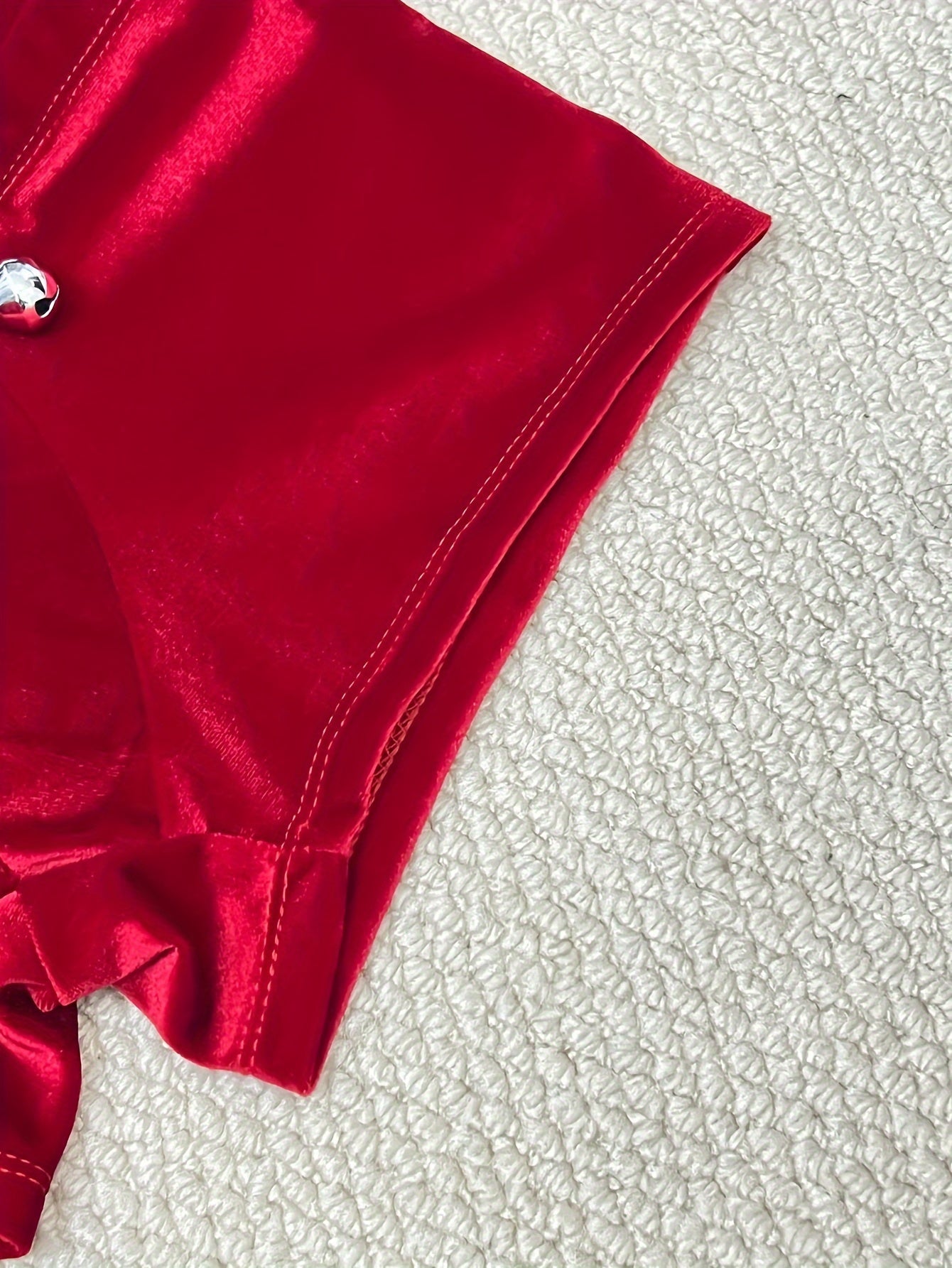 Christmas Hat Gift Set: Men's High-Quality Fleece Sexy Christmas Underwear with Bow & Bell, Includes Free Santa Cap – Light Beige-Friendly Smooth Fabric for Comfortable Wear. Perfect Attire Experience at Costume Parties Adu