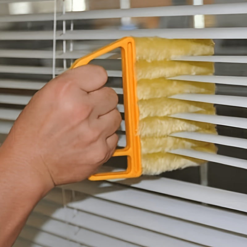 2 PCS Set Microfiber Blind Cleaner Kit - Reusable Crevice Brush for Vents/Windows/Curtains - Washable Household Tool Home Office Cleaning Tools Sets