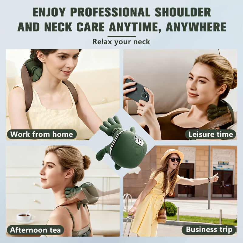 Multi-functional Shoulder And Neck Massager, Full-body Massage Device with Heating Function, Effectively Relieves Fatigue And Relaxes Muscles, Massages Shoulders, Back, And Legs, Comfortable Electric Acupoint Massager, USB Ch