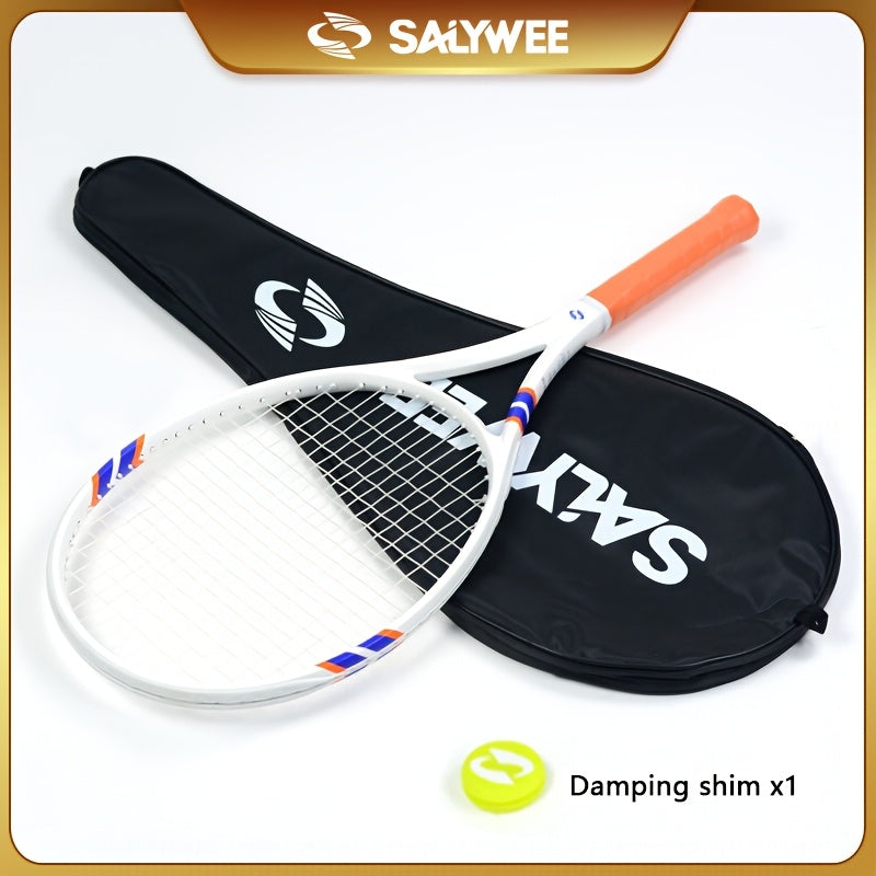 NEW POWER 2.0 Carbon Fiber Tennis Racket, 50-60lbs, 310±10g, Professional-Grade for Advanced Players, Unisex-Adult, Shock Absorbers Included, Sports Accessories