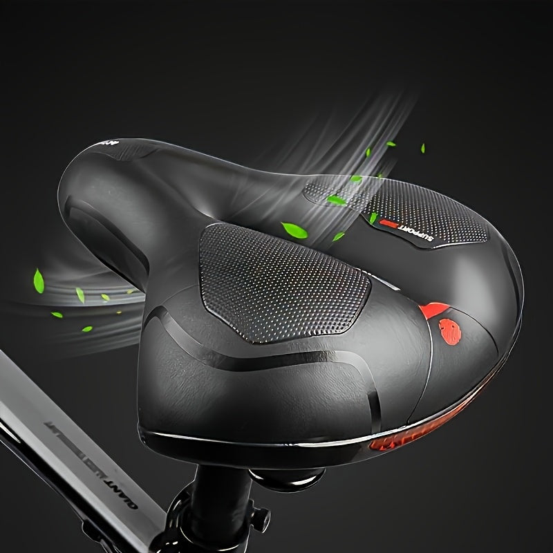 Ultra-comfortable Bicycle Seat Cushion | Unisex Wide Saddle | 2 Shock-absorbing Balls + Memory Foam Cushioning | Waterproof, Sweat-resistant, and Non-slip | Suitable for Mountain/road/commuter/fitness Bikes | Long-distance R