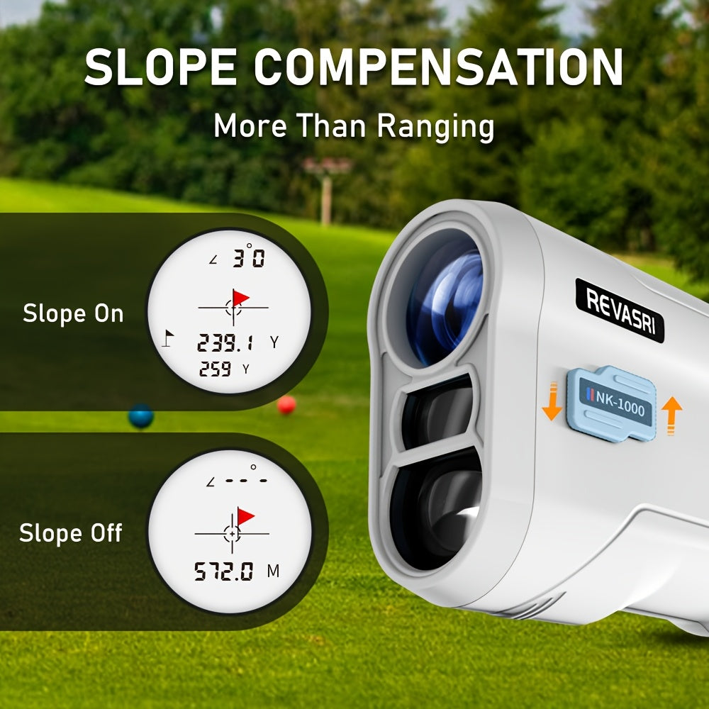 Golf Rangefinder with Slope And Pin Lock Vibration, External Slope Switch for Golf Tournament Legal, Rangefinders with Rechargeable Battery 914.4meter Laser Range Finder