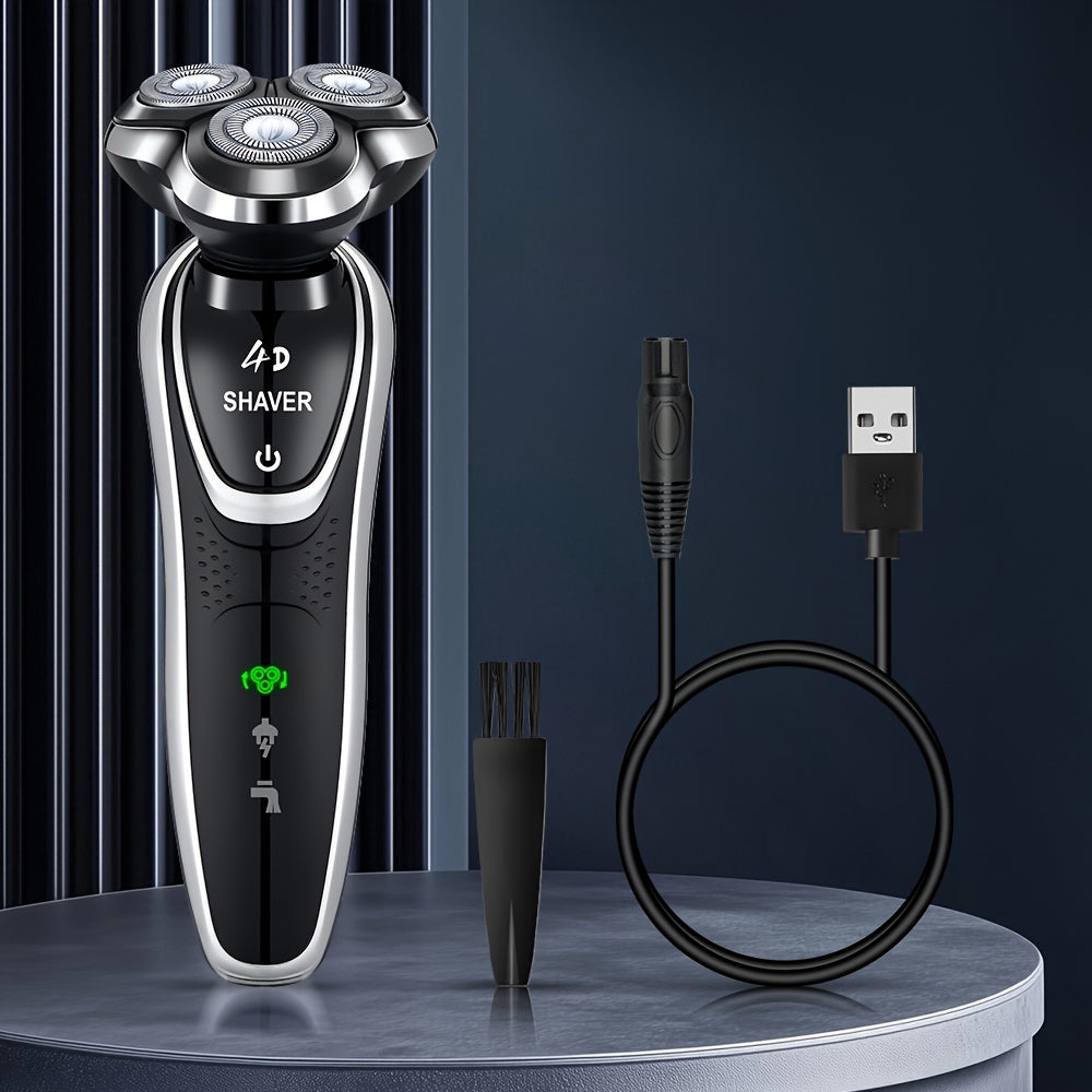 NEW Men's Electric Shaver, Wet & Dry Rechargeable Shaver with Magnetic Blades, USB Charging, Hair Trimmer, Grooming Kit - Men Grooming Tools  Ideal Father's Day Gift for Dad, Husband, or Male Friends