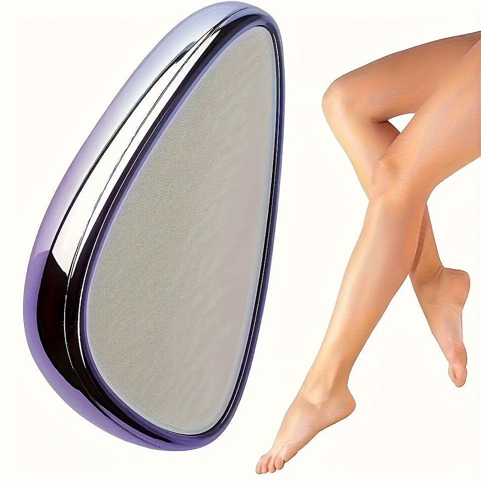 Purple Crystal Hair Removal Device for Both Genders - Gentle Exfoliation, Reusable And Waterproof Tool for Hair Removal, Purple Color for Skin on Back, Arms, And Legs
