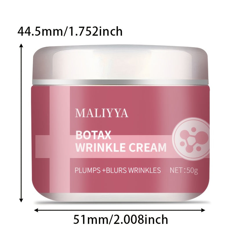 NEW Botax Wrinkle Cream | Hyaluronic Acid, Aloe Vera & Vitamin E - Non-Alcoholic Moisturizing Formula for Dry Light Beige, Deep Hydration, Sleek Jar Design, Natural Finish