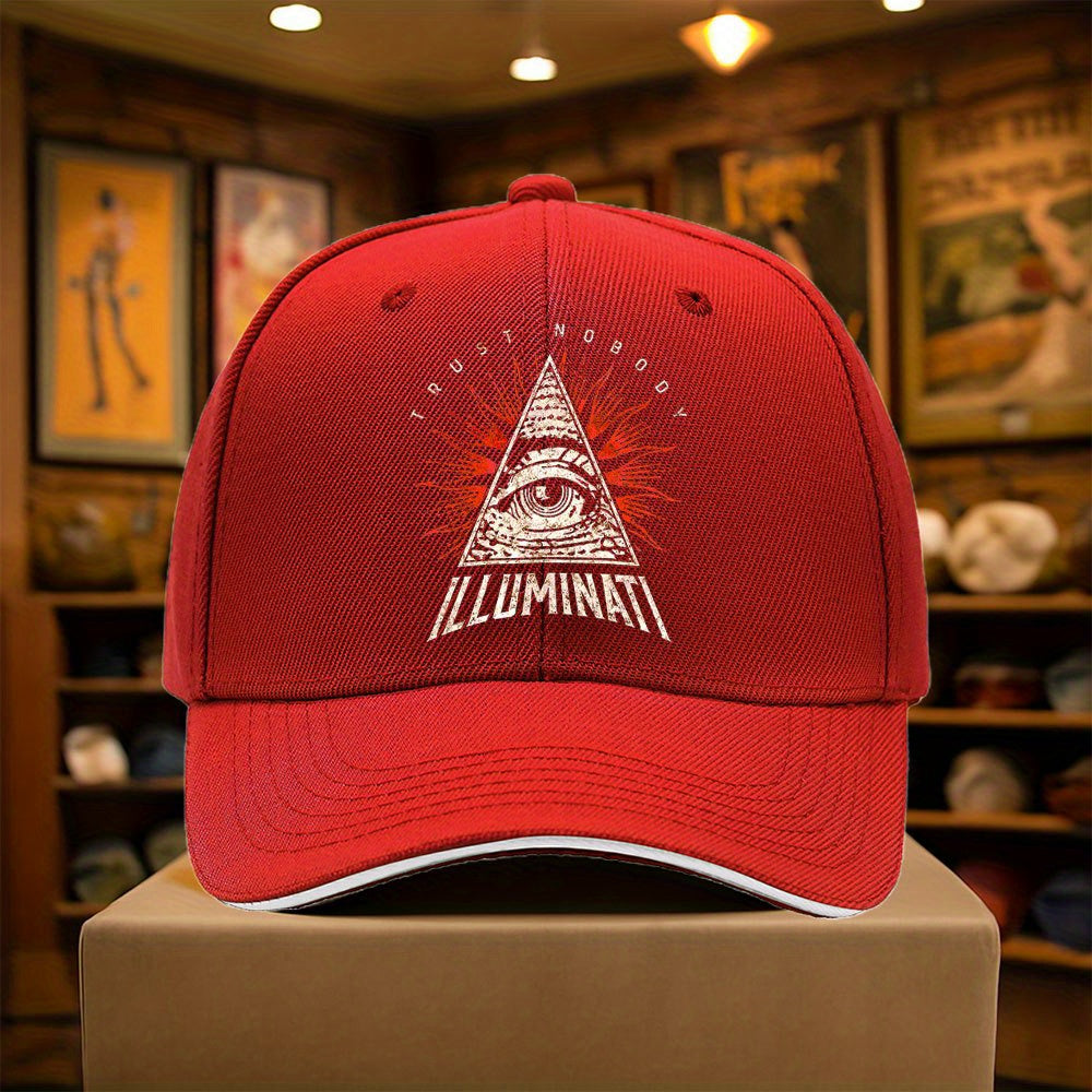 Illuminati Secret Society All-Seeing Dark Angel's Eye Baseball Cap Unisex Adjustable Fashion Hip-Hop Hat Lightweight Outdoor Sport Cap Hats