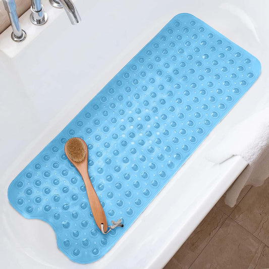 Extra Large Non-Slip Bath Mat - Bathtub Mat with Drain Holes, Suction Cups Shower Mat - Machine Washable Mat For Bathroom, Bathroom Accessories Easy Clean