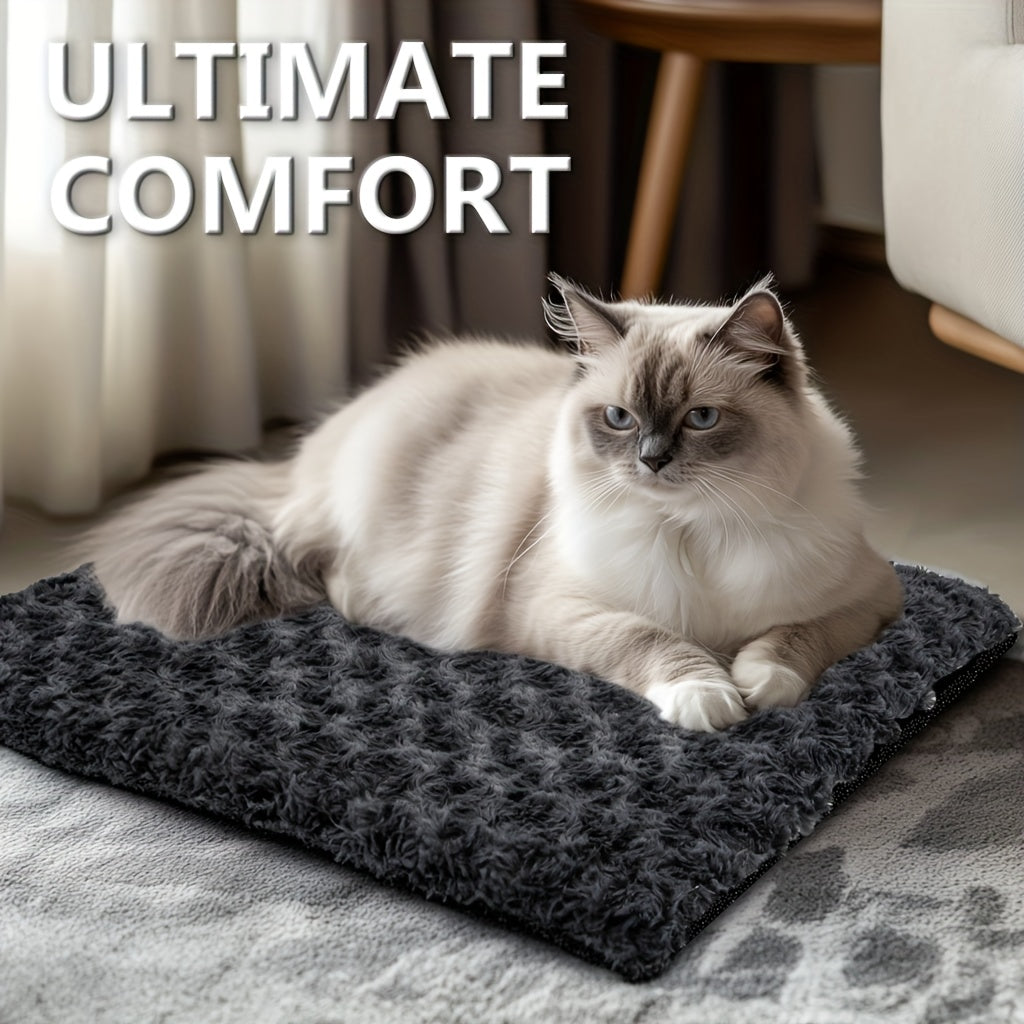Heavy-Duty Thermal Insulated Cat Pad & Dog Bed - Extreme Cold Weather Pet Bed with Non-Slip Bottom, Removable Washable Cover - Indoor/Outdoor Use for Cats, Dogs, Feral Pets - Easy-Clean Surface & Long-Lasting Warmth - Ideal f