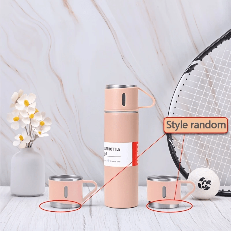 1 Set Thermal Mug 500ml/16.9oz Stainless Steel Insulated Cup with Lid - Portable Flask for Hot/Cold Drinks, Camping, Travel, & Tea, Sweat-Free Temperature Retention, Durable Outdoor Water Bottle