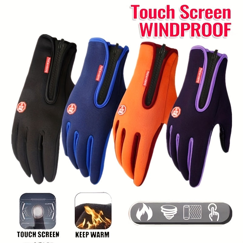 Men's and Women's Outdoor Touchscreen Windproof Gloves - Full-Finger Design, Warm-Keeping, Gloves for Cold Weather, Winter Gloves |Stylish Glove Design |Warm Gloves