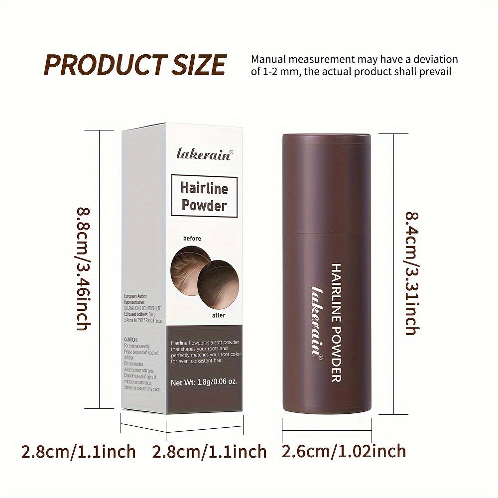 Hairline Powder Stick, Hair Shadow Sponge Pen, Used to for cover Gray Roots, Enhance Hair, And Conceal Thinning Hair, with Strong for coverage That Perfectly Matches The Roots to Create a Flawless Hairline