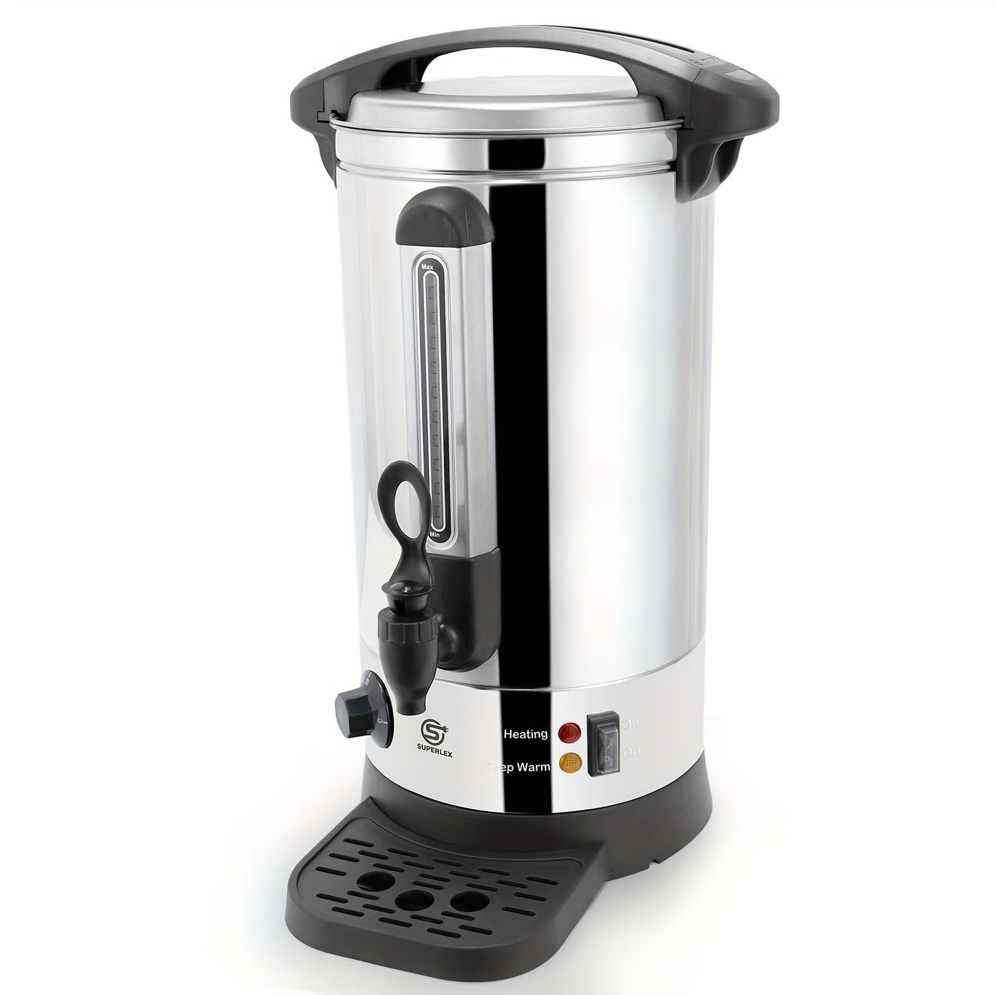 10L 25cm x 50cm Water Boiler Electric Catering Urn 10L with Thermostat Control, 1500W Hot Water Boiler Tea, Electric Kettle, Home Commercial Office Use with Keep Warm Water