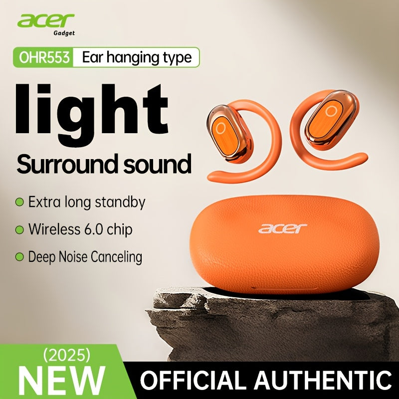 Brand New And Authentic Open-Ear Wireless Headphones Feature an Air Conduction Design That Doesn't Go Inside The Ear, Perfect for Sports, with a Large Battery And Extended Standby Time