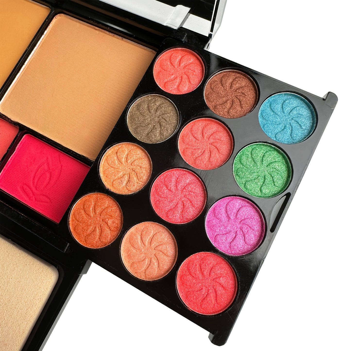 37 PCS Set Ultimate Makeup Set: Eyeshadow Palette, Blush, Lip Gloss & Contour Kit with Applicators - for Beginners, Includes Brown, Berry, Coral & Blue Tones for Women