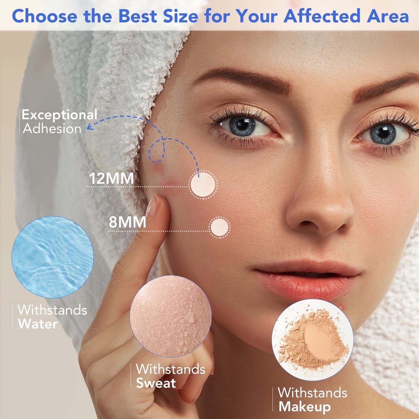 156 PCS Set of Day and Night Hydrocolloid Patches - Mild and Non-irritating, Cover and Blemishes - Essential for Facial Skin Care, Dust-free Paper Plastic Bag Sealed Packaging, Skin Care, Suitable for All Skin Types
