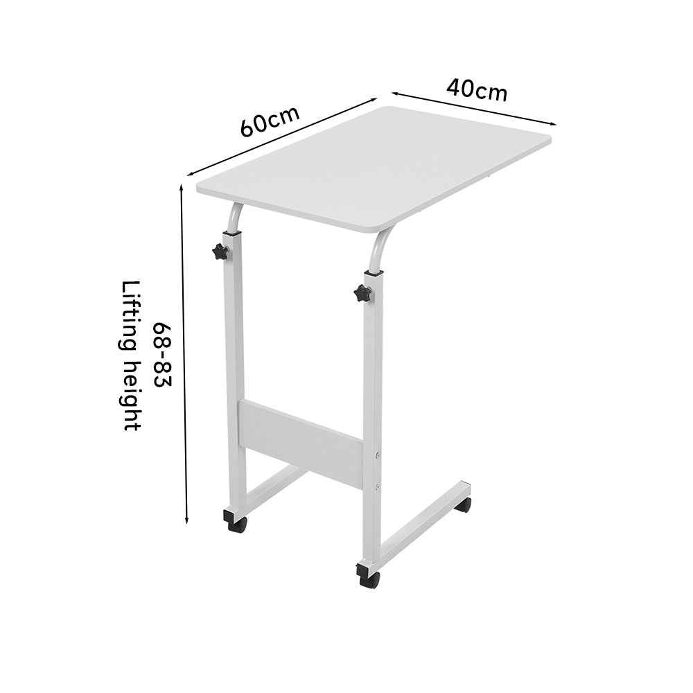 Adjustable Height Movable C-Shaped Laptop Desk, Bedroom Bed Side Table, Breakfast Tray Table, Nursing Dining Table, Study Writing Desk, Mobile Workbench, Sturdy And Durable