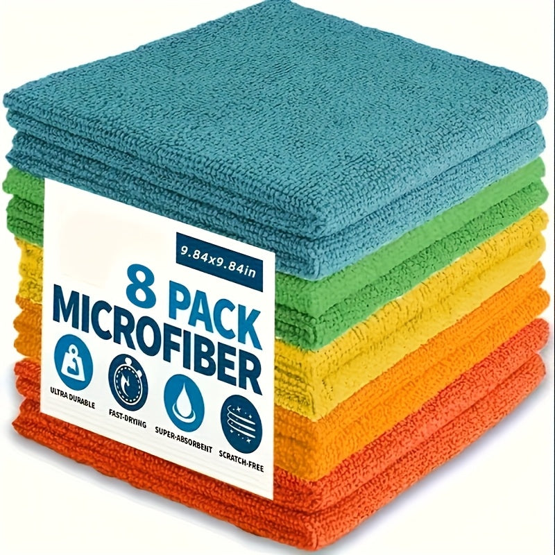 NEW 16/32-Pack Set Microfiber Cleaning Cloths - Reusable, Nonwoven, Super Absorbent, Non-Scratch Wipes for Dusting, Polishing, and Wiping in Kitchen, Car, Glass, Floors, and Furniture - Durable Household Cleaning Cloths