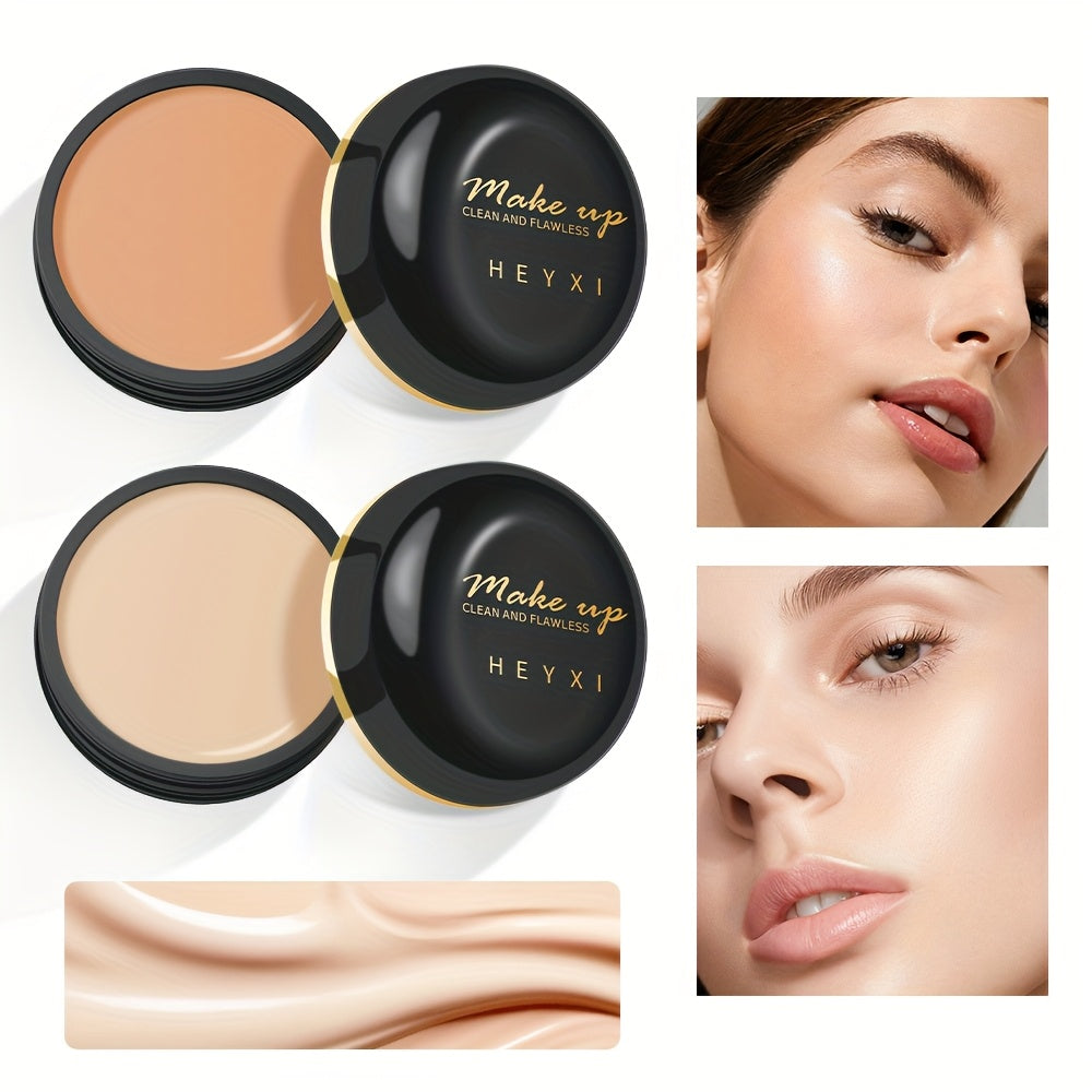 2 PCS Set Full Coverage Concealer - Waterproof, Matte Finish, Suitable for All Skin Tones, Hides and Dark Spots, Long-Lasting, Multi-Color, Plant-Based Formula