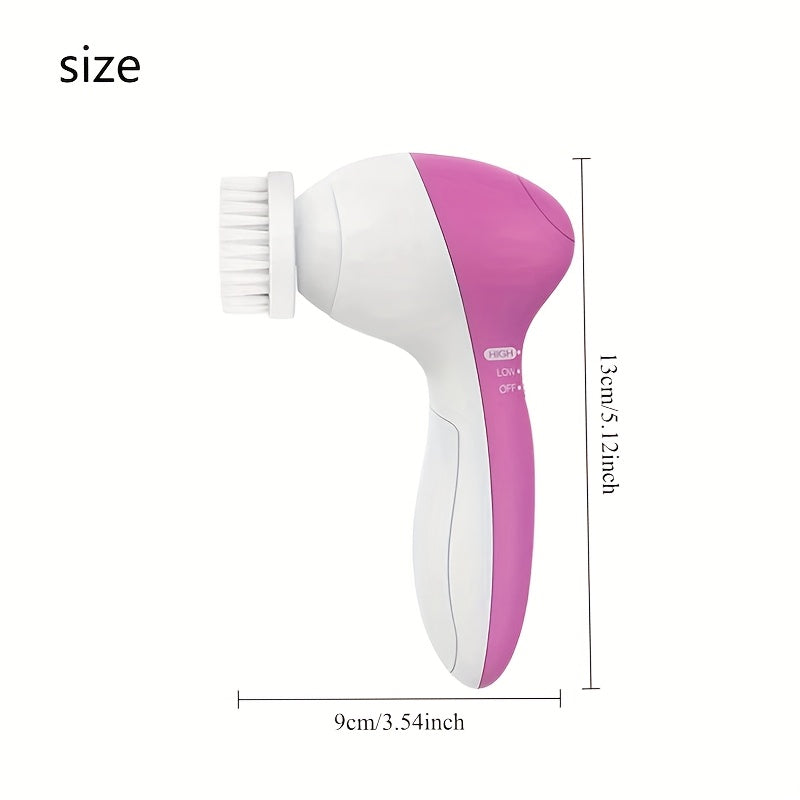 NEW Arrivals 5-in-1 Multi-Functional Facial Cleansing Device - Electric Facial Cleansing Brush - Used for Exfoliation, Skincare - Women's Rotating Cleaning Tool - Battery Powered Skin Care Supplies