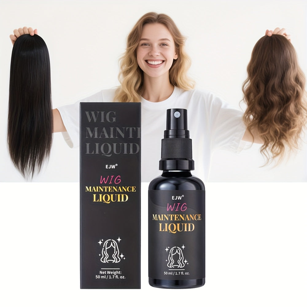 No-Rinse Wig Spray - Volumizing & Detangling Formula with Glycerin & Plant Extracts, Instantly Adds Body, Softens & Tames Knots for Synthetic Hair Wigs, European Hair Care Technology