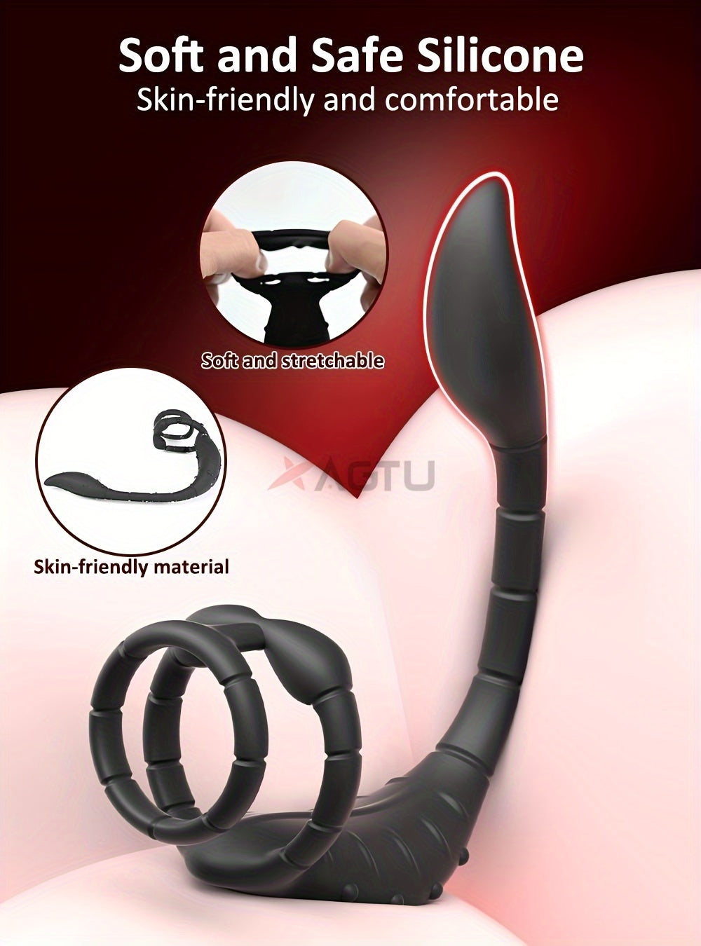 Prostate Massager Vibrating Rooster Ring Sex Toys for Men, Prostate Toy Male Vibrator with Dual Penis Ring, Vibrating Butt Plug Remote Control Cockring with Anal Plug Vibrator Bullet for Adult Couples