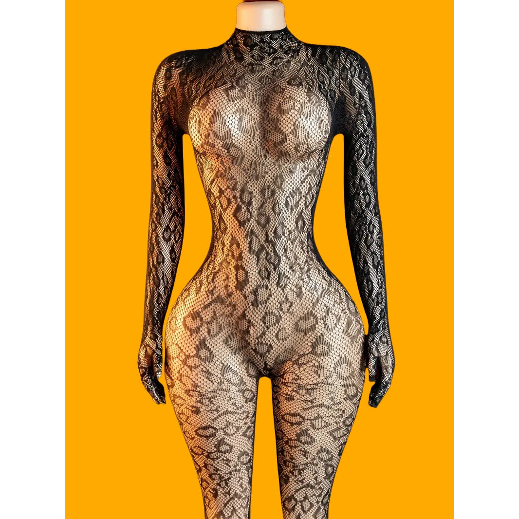 12pcs Women'S Lingerie Jumpsuit Set - Elegant Floral Pattern, Hollowed-Out Design, Romantic Fantasy, No Matching Set, Perfect for Bedroom Wear, Bedroom Attire|Floral Pattern Jumpsuit|Hollowed-Out Design, Lingerie Sets for Wom