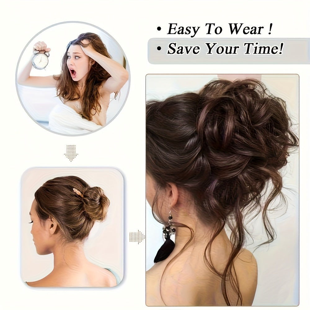 8-Inch Long Natural-Looking Synthetic Hair Wig with Elastic Headband - Easy to Apply, Perfect for Daily Wear, Versatile Hairpiece for All Occasions, Hair Wig, Versatile Hairpiece, Easy Application Wig