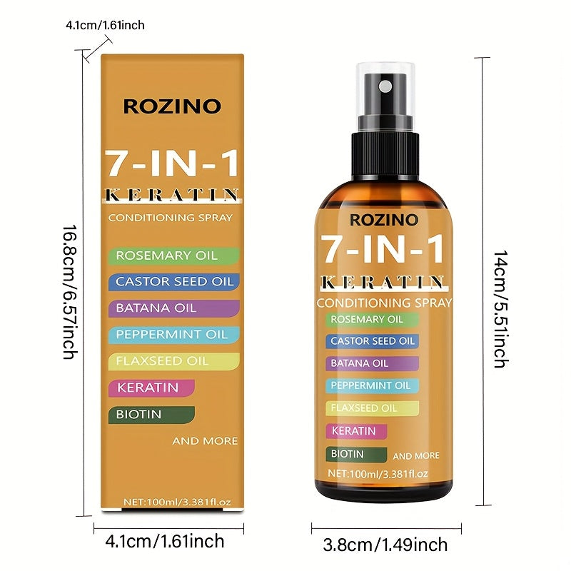 [Instant Hair-Smoothing Leave-in Shampoo Spray] 7-in-1 Keratin Care and Styling Spray, natural pure plant oil. It is smooth and shiny immediately upon spraying. Relieve dryness, tangling, cracking and split ends hair quality