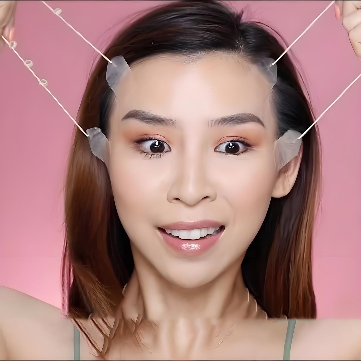 18 PCS A Set of Facial Tape And Bandages, Featuring Invisible Facial Tape, Along with 4 Adjustable Straps, Suitable for The Neck, Jawline, And Double Chin Area, Reusable And Unscented.