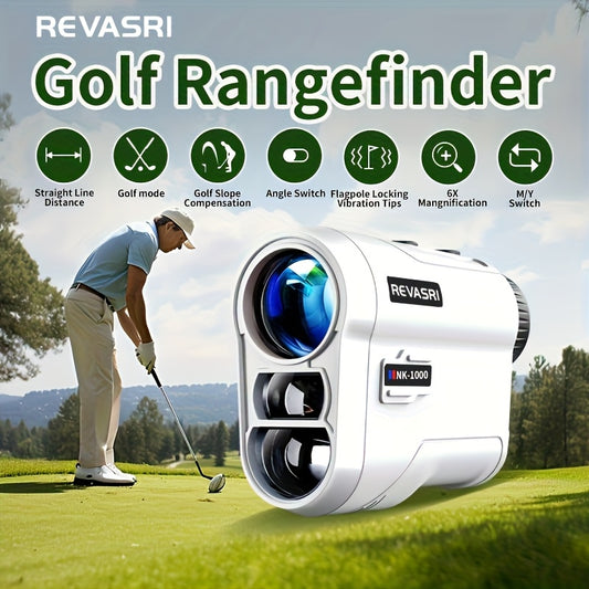 Golf Rangefinder with Slope And Pin Lock Vibration, External Slope Switch for Golf Tournament Legal, Rangefinders with Rechargeable Battery 914.4meter Laser Range Finder