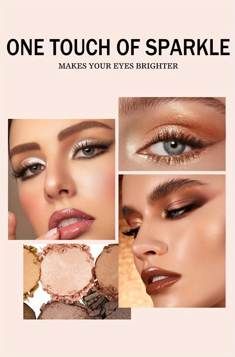 Full Set 6-Color Multifunctional Eyeshadow Pencil Set | Waterproof Metallic and Matte Eyeshadow Sticks, Multicolor Highlight Eyeliner, Long-Lasting High Glitter and Neutral Brown Eyeshadow Crayons, Ideal for Christmas, Annive