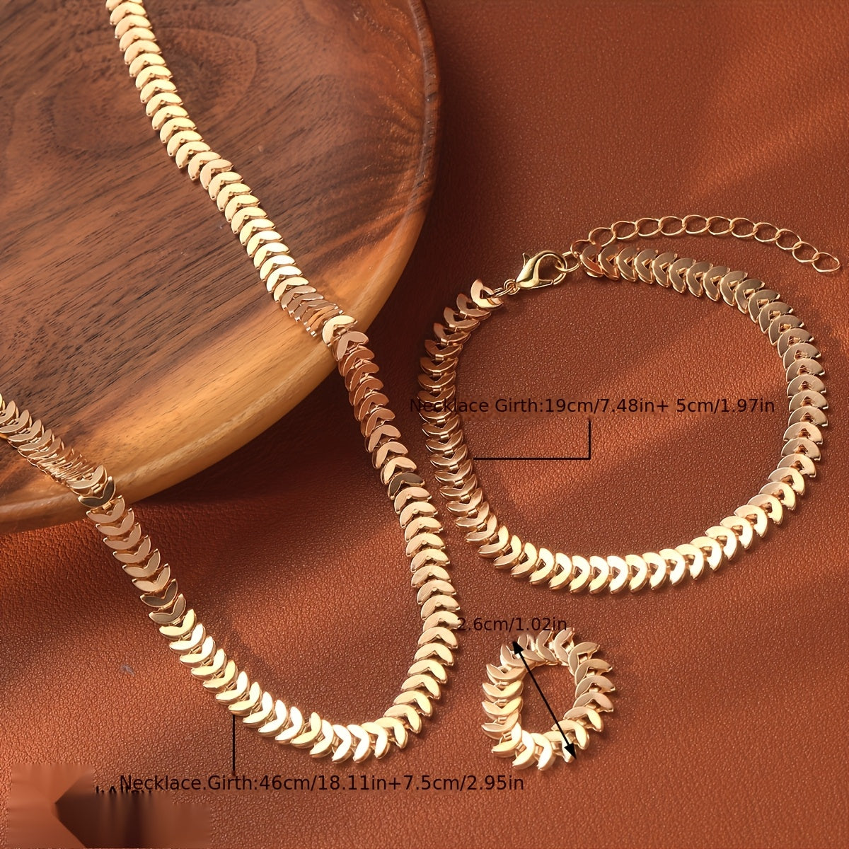 3 PCS Set Hip-Hop Style Women's Jewelry Set - a Combination of Necklace, Bracelet, And Ring, Suitable for Casual Wear And Gifting, for Spring And Summer Jewelry Sets