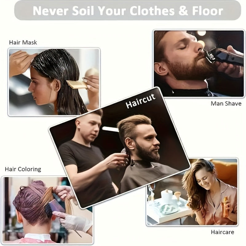 White/Black Hair Cutting Umbrella Cloak Color Barber Bib Non-Stick Hair Clipping Cape Bib, Home Hairdressing Apron Overalls Razor Women Men Hair Care Accessories