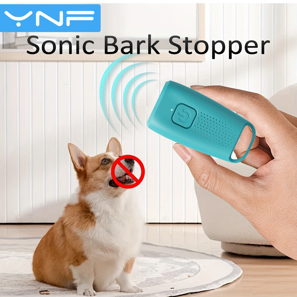 YNF Automatic Dog Device - Instant Barking Control, Rechargeable Battery-Powered, USB Dual Use, for Indoor/Outdoor Use, No Charging Required, With Battery